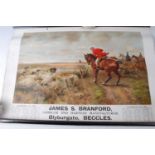 A 1910 advertising calendar for James S. Branford, Saddler and Harness Manufacturer, Blyburgate,