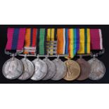 A Boer War / Great War Gallantry group of eight medals to include Distinguished Conduct medal,