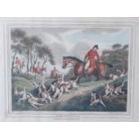 After Samuel Howitt, (1756-1822), Hare-Hunting, a set of four 19th century hand coloured engravings,