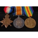 A WW I trio to include 1914-15 Star, naming 8627 L. CPL. E. STEADMAN. R. IR: REGT:, British War