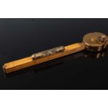 * A late 19th century horse measure, having a folding boxwood rule with inch scale and brass
