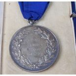 A George V Munitions Factory silver medal the obverse inscribed Ponders End Shell Works 8. Shop 21
