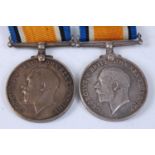 Two WW I British War medals, naming 39774 PTE. E.B. KEMP. 16 - LOND. R. and 15165. CPL. J.R. COLGAN.
