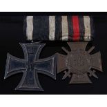 An Imperial German Iron Cross 2nd class, the suspension ring marked FR?, probably Frank & Reif,