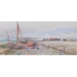 Jospeh J Jenkins (1811-1885) - By the river Blyth, coast of Suffolk, watercolour, signed and dated