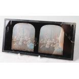 An Antoine Claudet tinted stereoscopic portrait daguerreotype of a family group, together with a