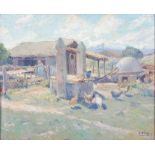 José Roig (1898-1968) - A Pleno Sol, Pampa de Pocho (Cordoba), oil on canvas board, signed lower