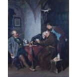 Richard L Aldridge (circa1840-1900) - The Card School, interior scene, oil on canvas, signed lower
