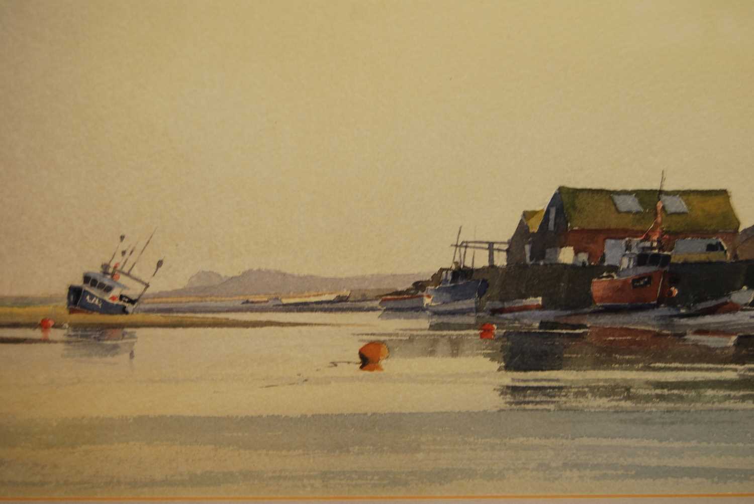 Godfrey Sayers (b.1942) - Low-tide on the estuary, watercolour, signed lower left, 36 x 48cm
