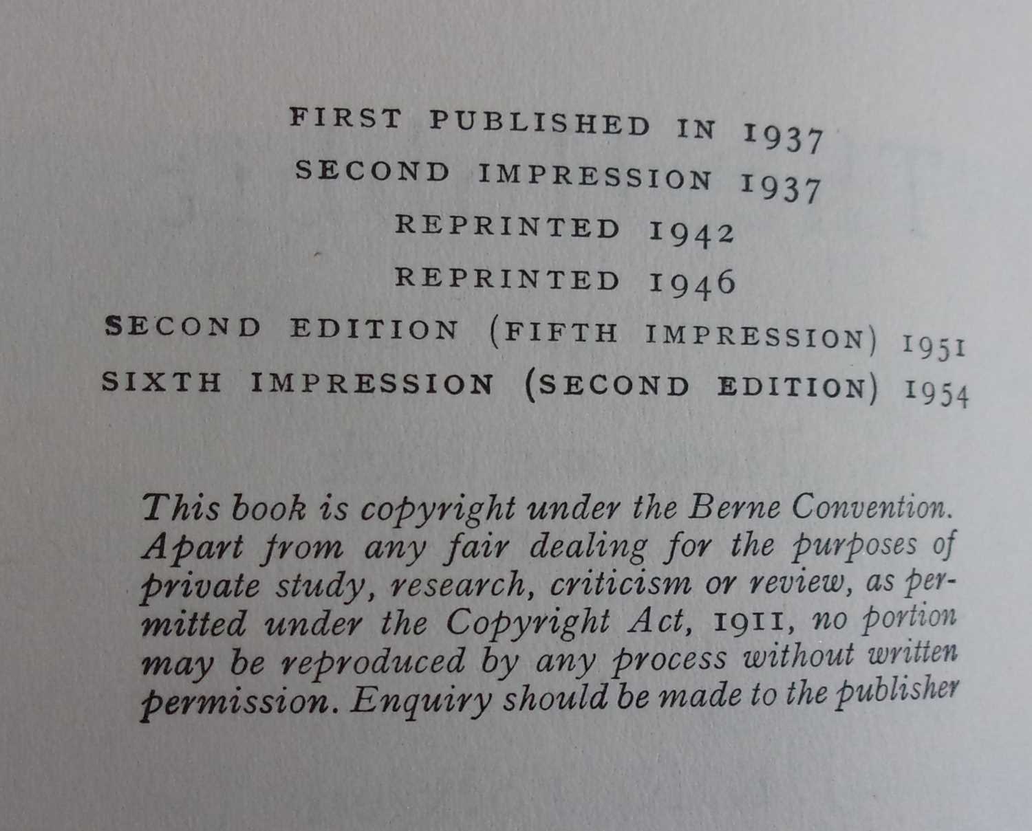 TOLKIEN, J.R.R. The Hobbit. George Allen & Unwin, London. 1954 6th impression (second printing of - Image 6 of 11