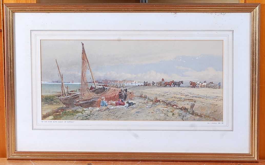 Jospeh J Jenkins (1811-1885) - By the river Blyth, coast of Suffolk, watercolour, signed and dated - Image 2 of 5