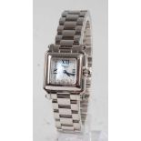 A lady's Chopard Happy Sport stainless steel bracelet watch, having signed mother of pearl dial with