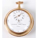 Jessop of London - a George III 18ct gold pair cased doctor’s open faced pocket watch, the white