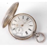 John Forrest of London - a late Victorian silver cased gents full hunter pocket watch, having signed