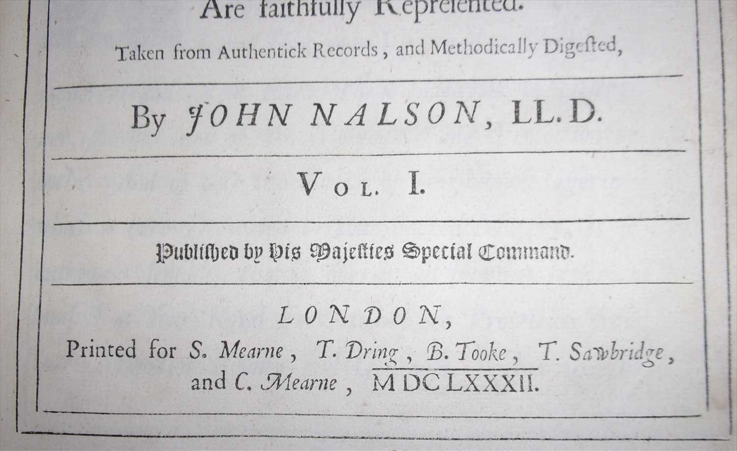 NALSON, John. An Impartial Collection of the Great Affairs of State From the Beginning of the Scotch - Image 4 of 4