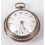 George Charle of London - a George III silver pair cased pocket watch made for the Turkish market,