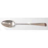 A George III silver stuffing spoon, in the Old English pattern, 3.3oz, maker Hester Bateman,