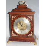 A mahogany and gilt metal mounted bracket clock, 18th century and later, the ogee moulded caddy