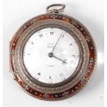 Isaac Rogers of London - a George III silver and triple cased pocket watch for the Turkish market,