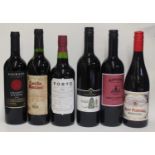 Mixed lot of wines, to include various red table examples, one bottle of ruby port, one bottle of