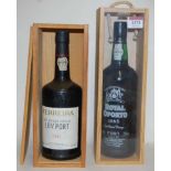 Ferreira LBV Port, 1981, one bottle in wooden carton; and Royal Oporto LBV Port, 1985, one bottle in