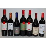 Giordano mixed red wines, to include Selvato Toscana NV, Merlot, Rosso, Selento, Andrea Vino