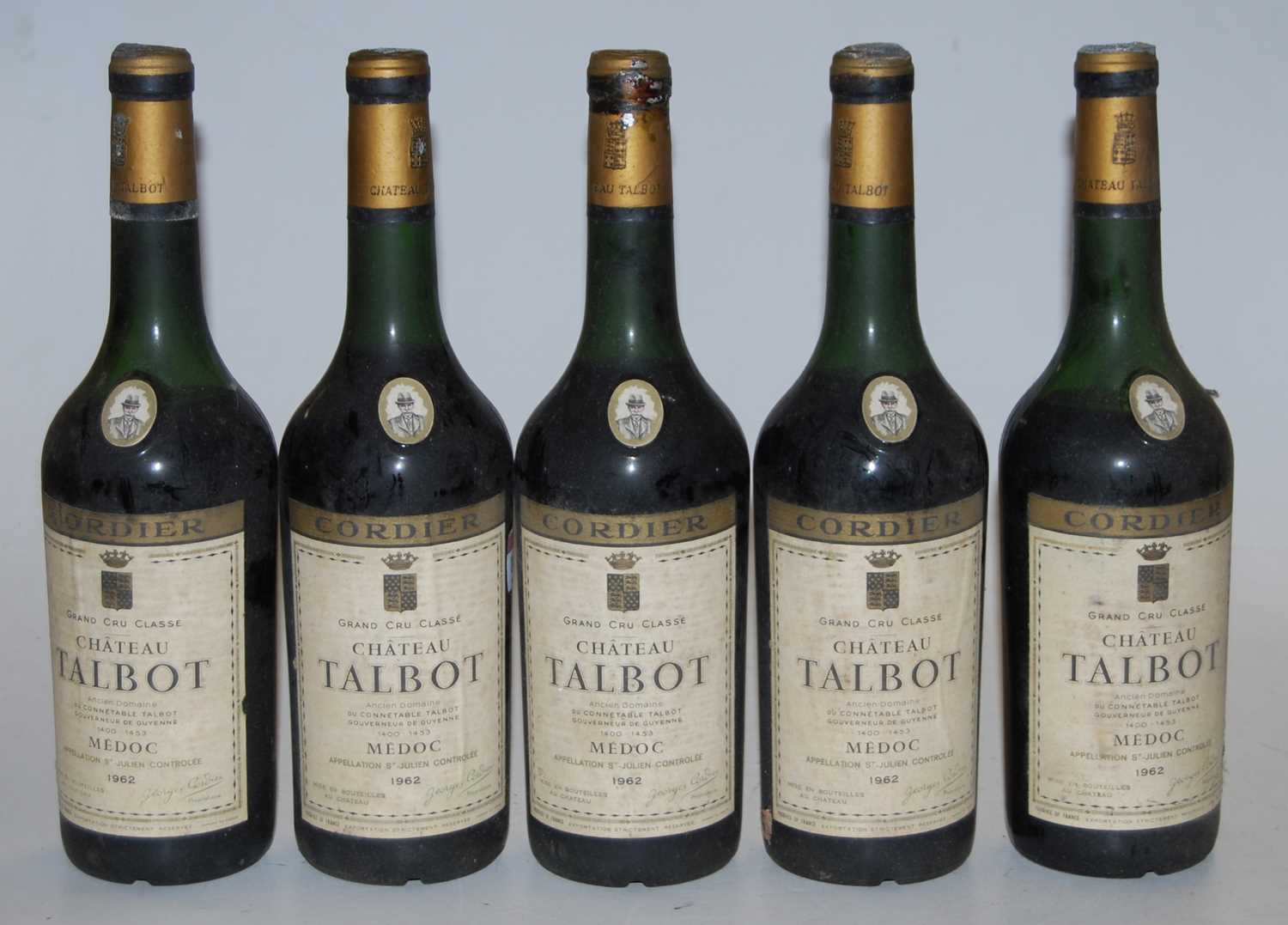 Château Talbot, 1962, Saint Julien, five bottles - Image 5 of 5