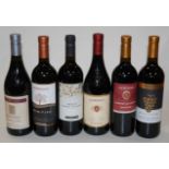 Giordano Devoto Vino Rosso NV, three bottles; Giordano Primitivo NV, three bottles; Giordano