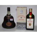 Hennessey & Co X.O. Cognac, 24fl.ozs, 70° proof, circa 1960s, one bottle; and Dewar's Deluxe