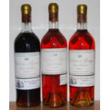 Château d'Yquem, 1947, Lur-Saluces, three bottles (3)Condition report: One bottle of darker colour