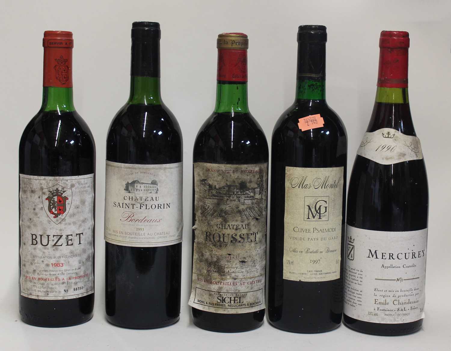 Château Saint-Florin, 1993, Bordeaux, one bottle; Château Rousset, 1970, Bordeaux, one bottle; Emile