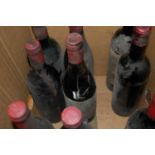 Assorted circa 1960s/70s French Château red wines, the majority lacking labels or with very poor