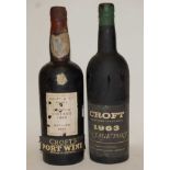 Croft & Co Vintage Port, 1945, one bottle (some losses to capsule, level upper-mid shoulder); and