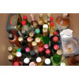 A collection of approx 95 various spirit miniatures, to include liqueurs, whiskies, some novelty