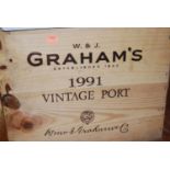 W&J Graham's Vintage Port, 1991, twelve bottles (OWC)