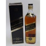 Johnnie Walker 12 year old Black Label Old Scotch Whisky, 75cl, 40%, one bottle in carton