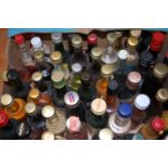 A collection of approx 100 various spirit miniatures, to include liqueurs, whiskies etc