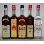 Saint James rum, ten bottles, to include Rhum Blanc, four bottles Royal Ambre, three bottles