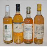 Cordier, 1989, Sauternes, three bottles; Les Deux Rives, Bordeaux, one bottle; Château Ferran, 1960,