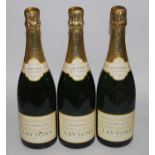 Laytons NV Brut Champagne, three bottles