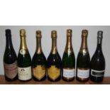 Assorted champagnes and sparkling wines, to include Duval-Leroy champagne (1), Codorniu NV Brut Cava
