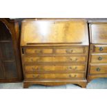 An ex-Chapman's reproduction Georgian mahogany fall-front bureau