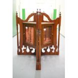 A pair of Victorian mahogany corner cabinets, 62 cm