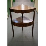 A George III mahogany corner wash stand