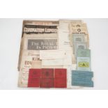 Ration books and royal commemorative items etc