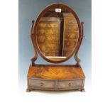 A reproduction Georgian mahogany toilet mirror
