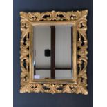 A contemporary Victorian style giltwood wall mirror, 38 x 28 cm, (59 x 49 cm total)