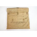 A Second World War British army artillery map board and webbing carrier