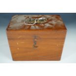 A late 19th / early 20th Century brass-mounted mahogany box