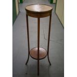 An early 20th Century inlaid-mahogany plant stand